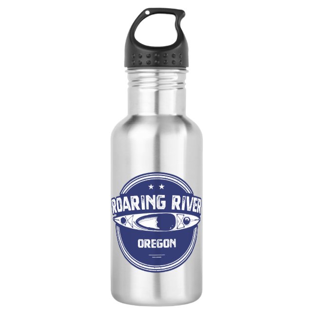 Botella De Agua Río Roaring Oregon Kayak (Anverso)