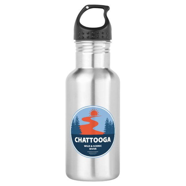 Botella De Agua Río Salvaje Y Escenario De Chattooga (Anverso)