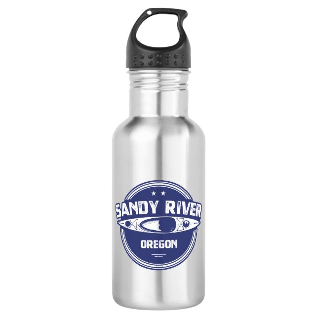 Botella De Agua Río Sandy Oregon Kayaking (Anverso)