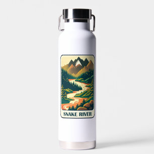 Botella De Agua Río Serpiente Colores de Idaho