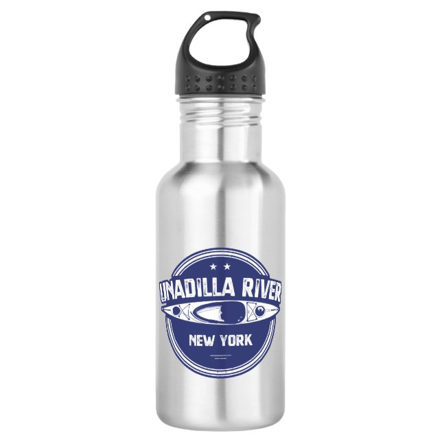 Botella De Agua Río Unadilla Kayak de Nueva York (Anverso)