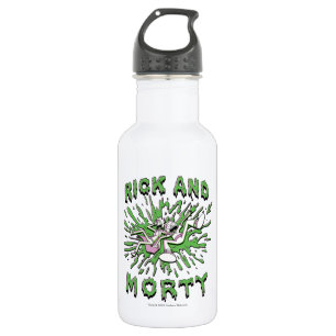 Botella De Agua RIQUEZA Y MORTY™ Caer En El Vat Ácido