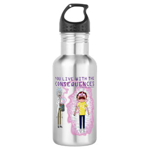 Botella De Agua RIQUEZA Y MORTY™ Vives Con Las Consecuencias