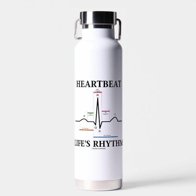 Botella De Agua Ritmo cardiaco ECG EKG Electrocardiograma (Delantero)