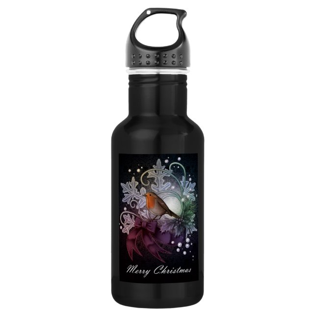 Botella De Agua Robin navidades (Anverso)