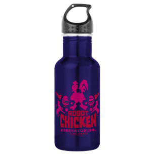Botella De Agua Robot Chicken Nerd Unicorn Graphic