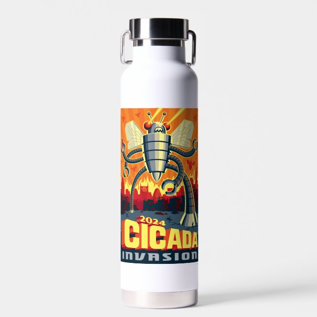 Botella De Agua Robot Cicada (Delantero)