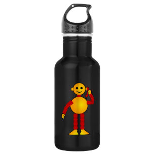 Botella De Agua Robot en el dibujo animado del teléfono