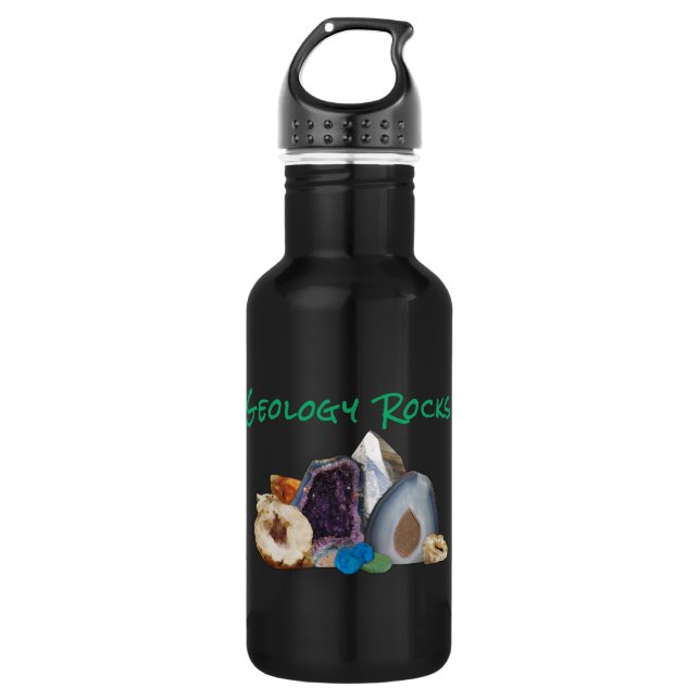 Botella De Agua ¡Rocas de la geología! Agua/botella reutilizables (Anverso)