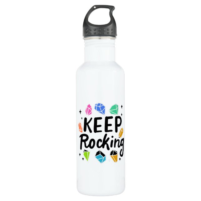 Botella De Agua Rock Collector - Keep Rocking (Anverso)