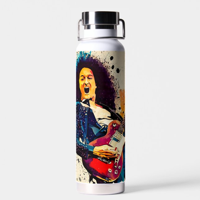 Botella De Agua Rock guitarrista de Guay (Atrás)