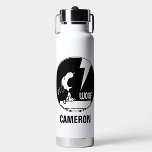 Botella De Agua Rock Tees   Snoopy Howling   Añadir su nombre