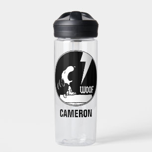 Botella De Agua Rock Tees   Snoopy Howling   Añadir su nombre