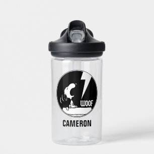 Botella De Agua Rock Tees   Snoopy Howling   Añadir su nombre