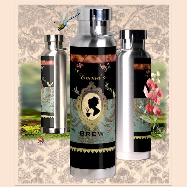 Botella De Agua Rococo Garden Insulated Brew Bottle (Iced or hot, coffee or tea, our pretty insulated bottle keeps her brew just right while on the go. )
