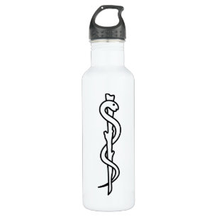 Botella De Agua Rod de Asclepius [símbolo médico]