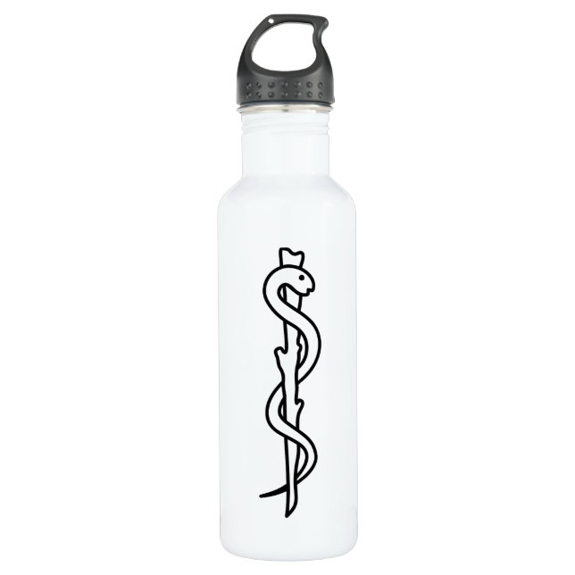 Botella De Agua Rod de Asclepius [símbolo médico] (Anverso)