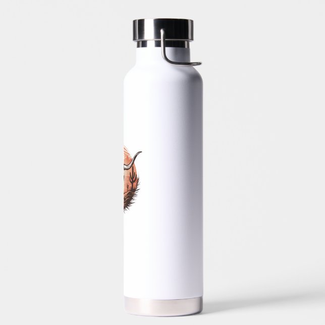 Botella De Agua Rodeo de vaquero de Cow Skull (Izquierdo)