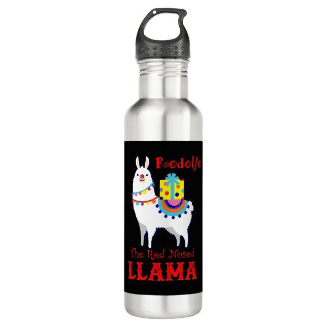 Botella De Agua Rodolfo La Nosed Llama (Anverso)