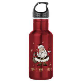 Botella de agua roja de Santa Claus