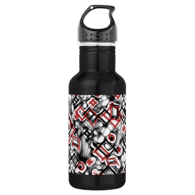 Botella De Agua Rojo por todas partes (Anverso)