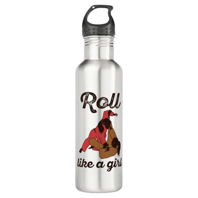 Botella De Agua Roll Like a Chica Jiu Jitus (Anverso)
