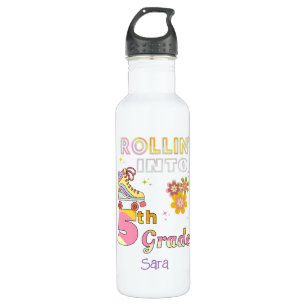 Botella De Agua Rollin' en patines de patinaje retro para Chicas d