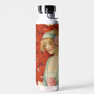 Botella De Agua Romántico Elegante Retró San Valentín, John Winsch