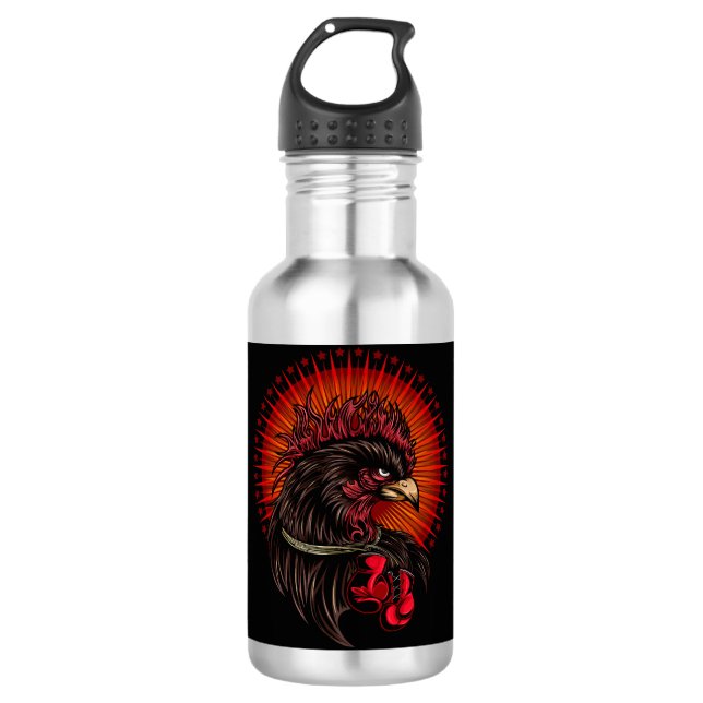 Botella De Agua Rooster de boxeo (Anverso)