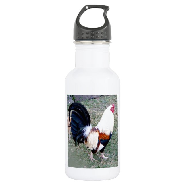 Botella De Agua Rooster de la Bahía Hanauma de Hawaii (Anverso)