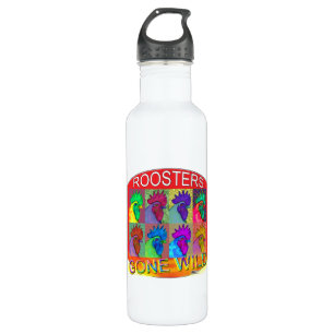Botella De Agua Roosters Gone Wild #3