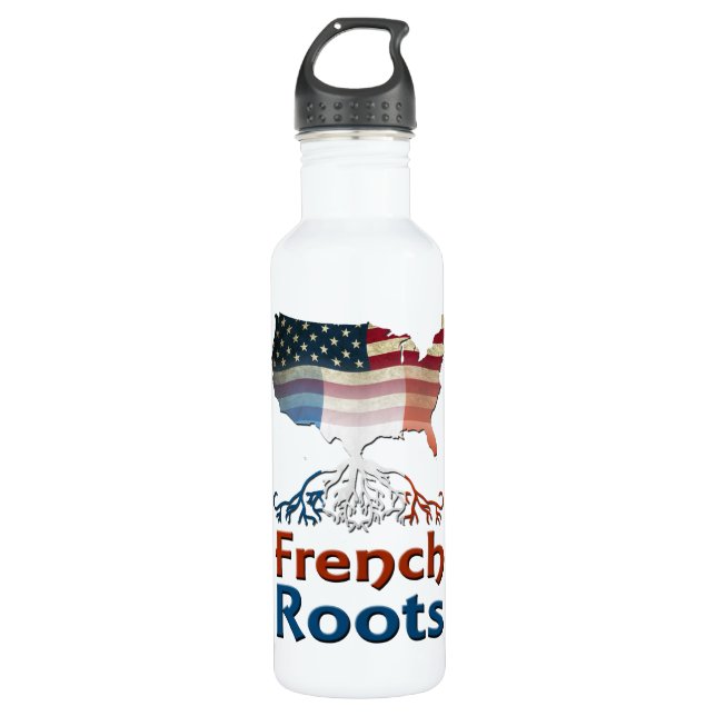 Botella De Agua Roots franceses estadounidenses (Anverso)