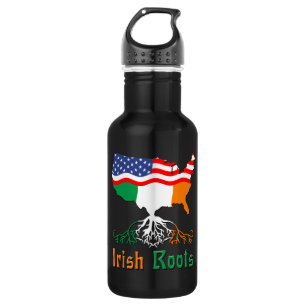 Botella De Agua Roots irlandeses estadounidenses