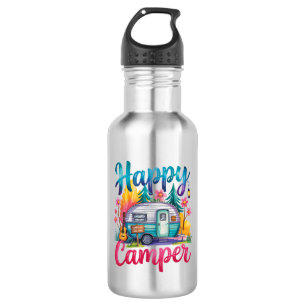 Botella De Agua Ropa de camping divertida para campistas felices T