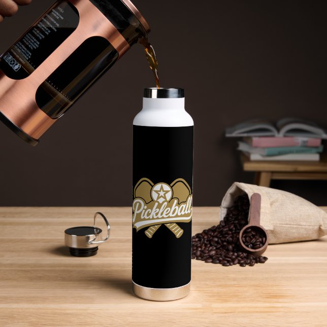 Botella De Agua Ropa de Pickleball para Jugadores (Café (girado))