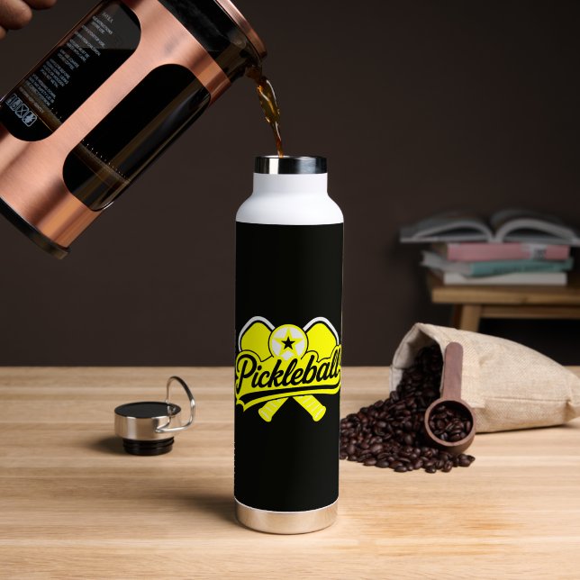 Botella De Agua Ropa de Pickleball para Jugadores (Café (girado))