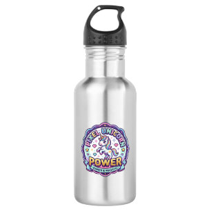 Botella De Agua Ropa lista para POD de poder de unicornio pixel de