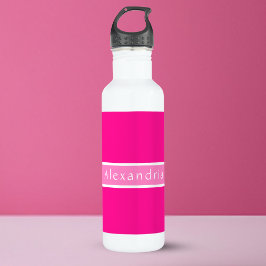 Botella De Agua Rosa caliente y rosa personalizado