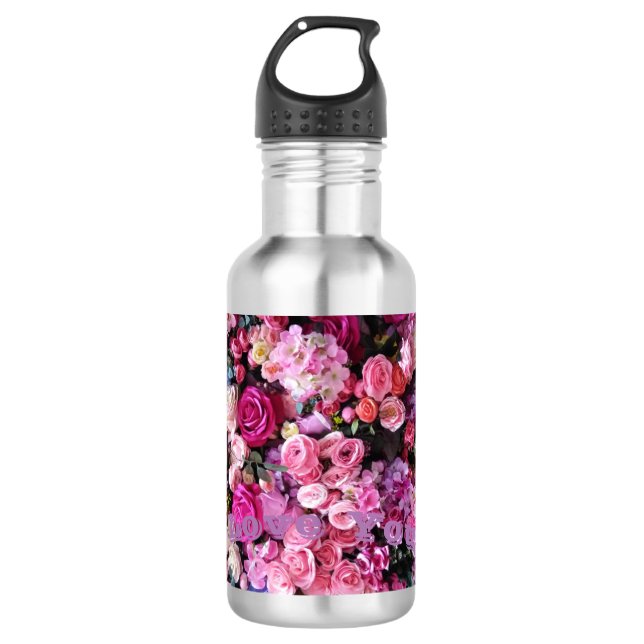 Botella De Agua Rosa Clásico de Amor Mugs (Anverso)