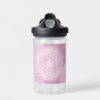 Botella De Agua rosa, flor de la vida, geométrico sagrado,mandala,