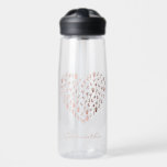 Botella De Agua Rosa personalizado de los polos del corazón de oro<br><div class="desc">Este diseño puede ser personalizado en el área proporcionada cambiando la foto y/o el texto. O puede personalizarse eligiendo la opción de hacer clic en el personalizar y borrar o cambiar el color del fondo, agregar texto, cambiar el color o estilo del texto o eliminar el texto para un diseño...</div>