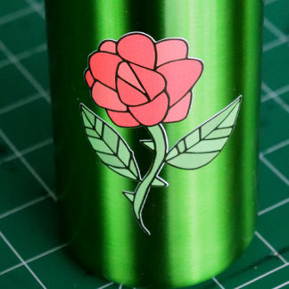 Botella De Agua Rosa Roja