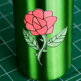 Botella De Agua Rosa Roja