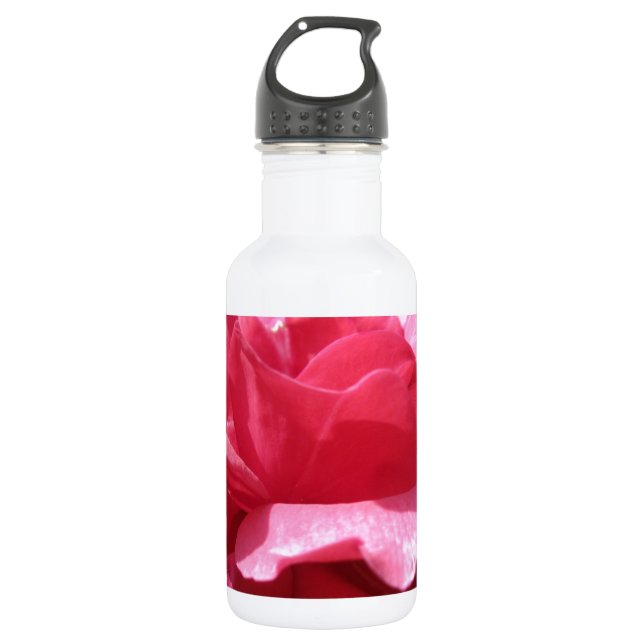 Botella De Agua Rosa Roja (Anverso)