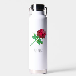 Botella De Agua Rosa Roja Bonita