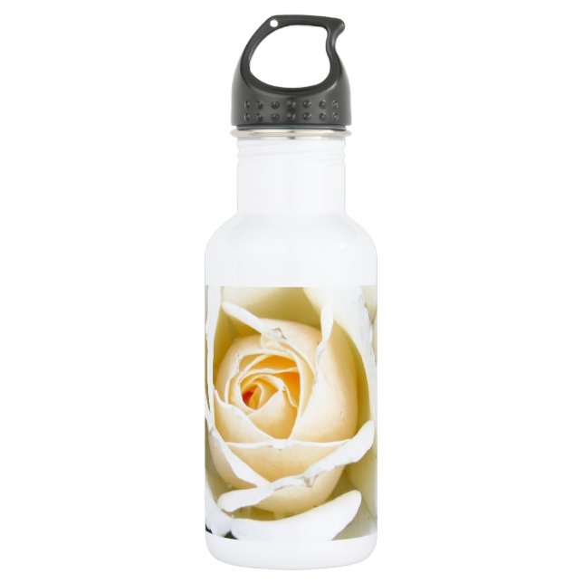 Botella De Agua Rosa romántico Boda floral (Anverso)