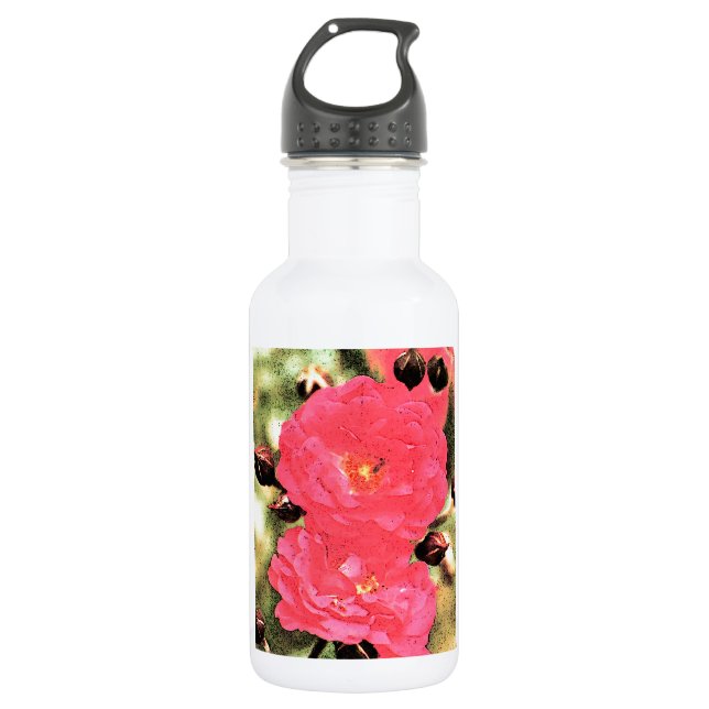 Botella De Agua Rosa rosa (Anverso)
