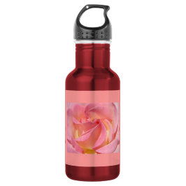 Botella De Agua Rosa Rosa Flor Personalizada