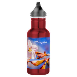 Botella De Agua Rosa Sakura Flower Blue Sky