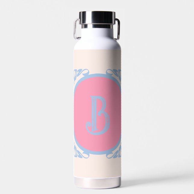 Botella De Agua Rosa y azul personalizados (Delantero)